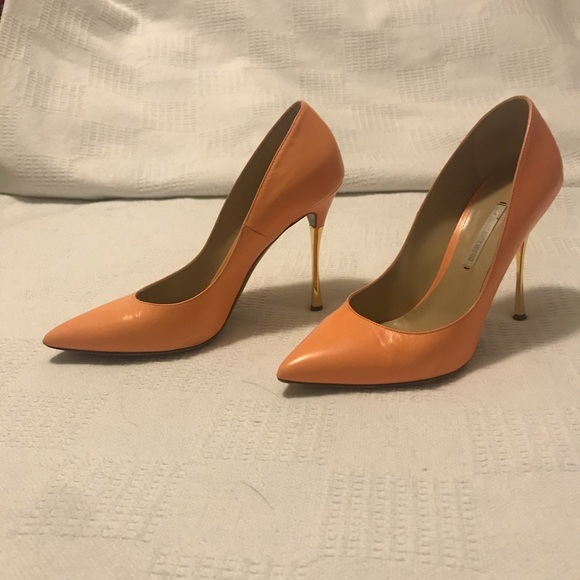 peach coloured heels